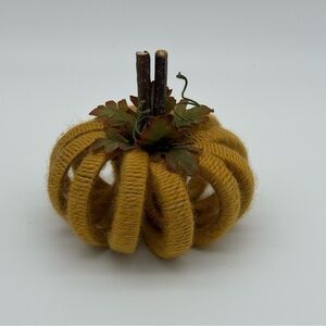 Rustic Yarn Wrapped Pumpkin Decor Fall Decorations Autumn Halloween New